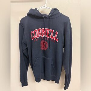 Cornell University Hoodie Navy Red Logo Pullover Size S (Unisex)
